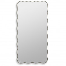 Зеркало в серебряной волнистой раме Fancy L Silver (Фэнси) Smal 60*120 см 