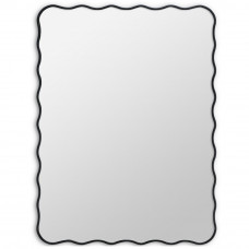 Зеркало в ванную в чёрной волнистой раме Fancy Black (Фэнси) Smal 60*80 см 