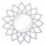 Круглое зеркало-солнце в белой декоративной раме Shiny White в интернет-магазине «Зеркала с подсветкой» фото
